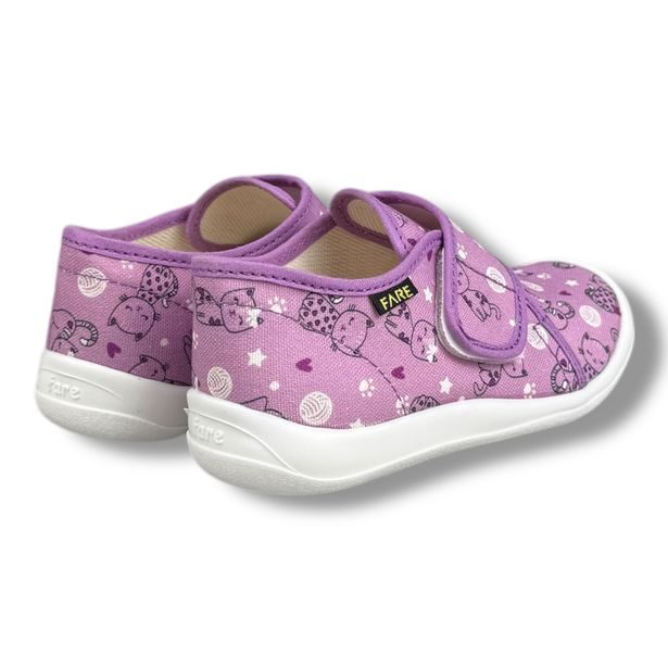 Dívčí papuče na suchý zip Fare - Kočička