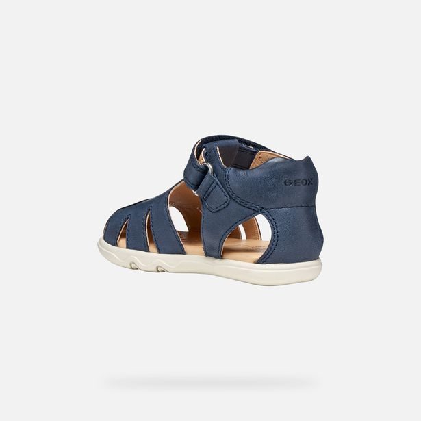 Tmavě modré chlapecké barefoot sandály Geox Sandal Steppieup B