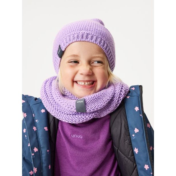 Unuo Dětská čepice pletená Warm, Lila