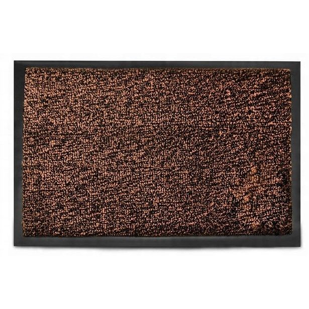 rohož 80x60cm FINE TR-205 HNĚDÁ, testil/guma