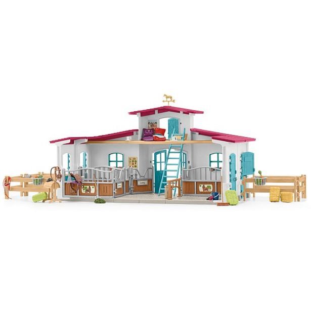 SCHLEICH Stáj s příslušenstvím u jezera, new