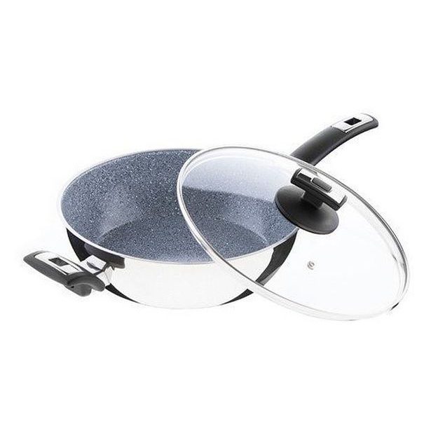 pánev d26cm+PO skl., CERAMMAX Pro Comf., v.8cm, NR/šedý granit