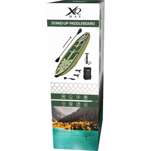 XQMAX Paddleboard pádlovací prkno 330 cm s kompletním příslušenstvím hnědá KO-8DP001530
