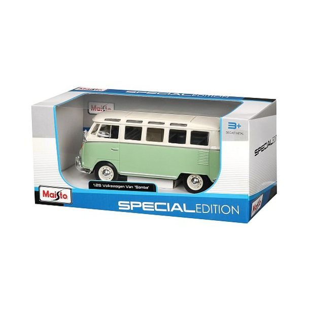 Maisto "Maisto - Volkswagen Van ""Samba"", zeleno/krémová, 1:25"