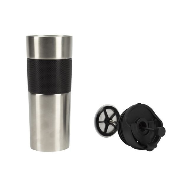 BERGNER Termohrnek 460 ml nerez černá BG-37789-BK