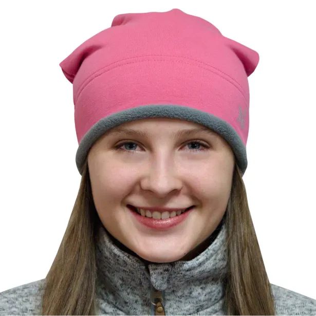 ESITO Zimní čepice spadená Růžová