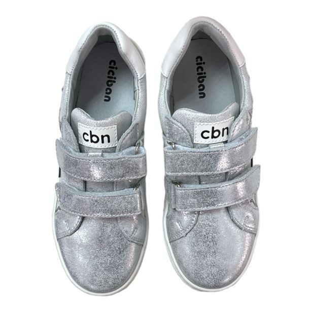 Dívčí celoroční kožené boty Ciciban stříbrné s hvězdičkami