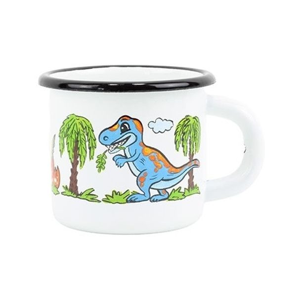 hrnek d 7cm, bílý DINO, 0,25l, čes.smalt