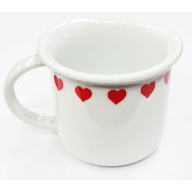 hrnek 100ml TINA - SRDCE malá páska, čes.porcelán