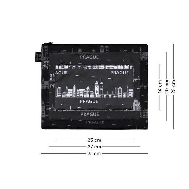 Set 3 taštiček Praha Baagl