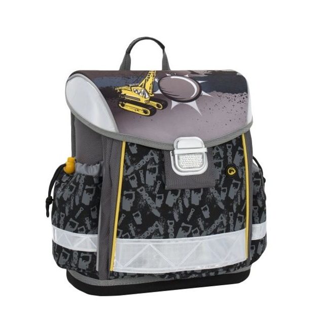 Školní aktovka pro prvňáčky Bagmaster LIM 0115 A GREY/BLACK DIGGER