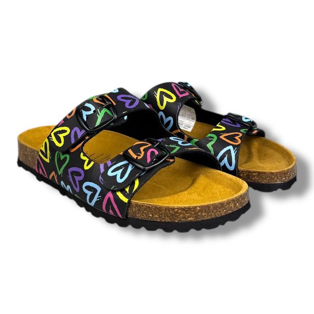 Dívčí pantofle LICO Bioline Heart schwarz