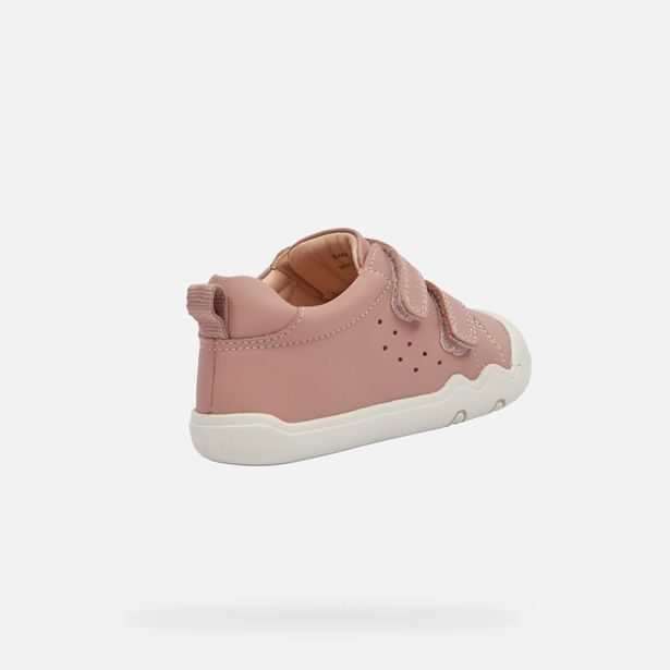Růžová dívčí obuv na první kroky Geox Steppieup