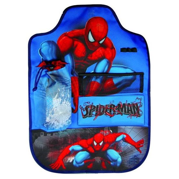 Chránič sedadla s vreckami "Spiderman" (pár)