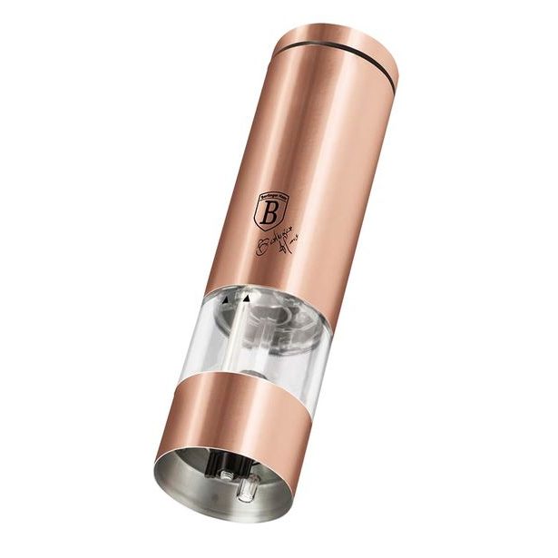 BERLINGERHAUS Mlýnek na pepř a sůl elektrický Rosegold Metallic Line BH-1906