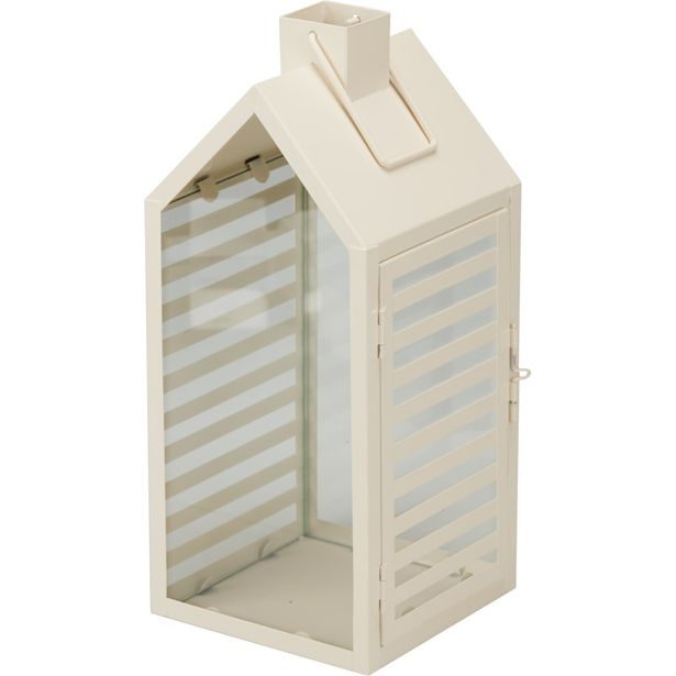 PROGARDEN Lucerna kovová sada 2 ks 18 / 14 cm bílá KO-NB1251550