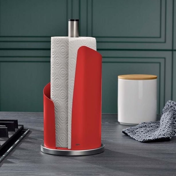 KELA Držák na papírové utěrky STELLA kovový červený KL-11241