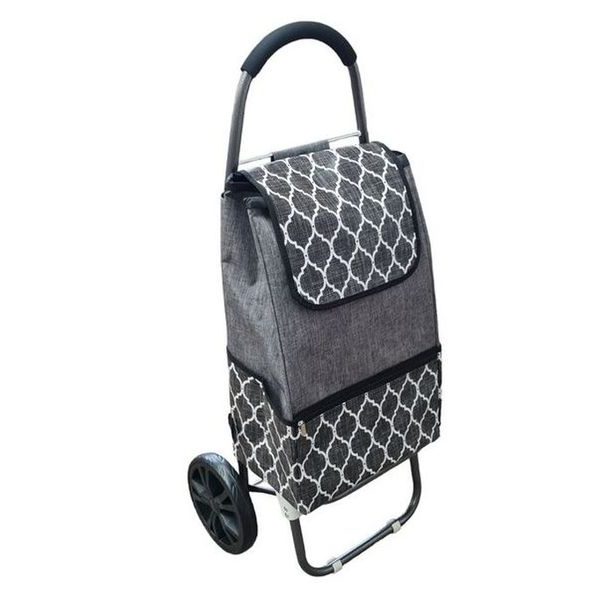 taška s kol., ORNAMENT, (24kg) šedá, před.kapsa-zip, textil