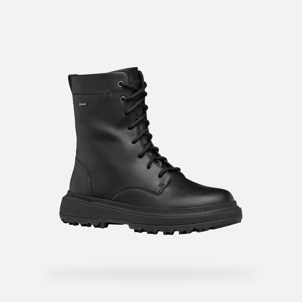 Černá dámská kotníková obuv Geox Lamidie + Grip ABX