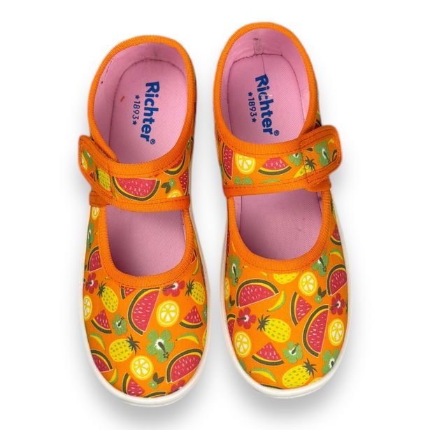 Dívčí přezůvky, baleríny Richter - ovoce