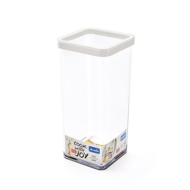 dóza 1,50l LOFT, 10x10x21,4cm, těsnění, pevný plast