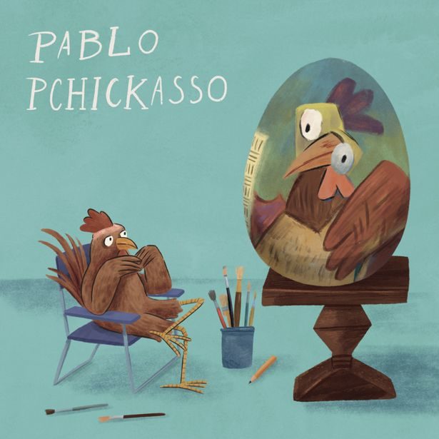 NOTIQUE Poznámkový kalendář Chicken Artists 2027, 30 x 30 cm