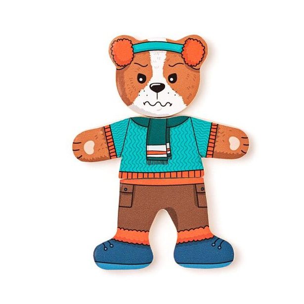 Puzzle šatní skříň "Pejsek", 18 dílů