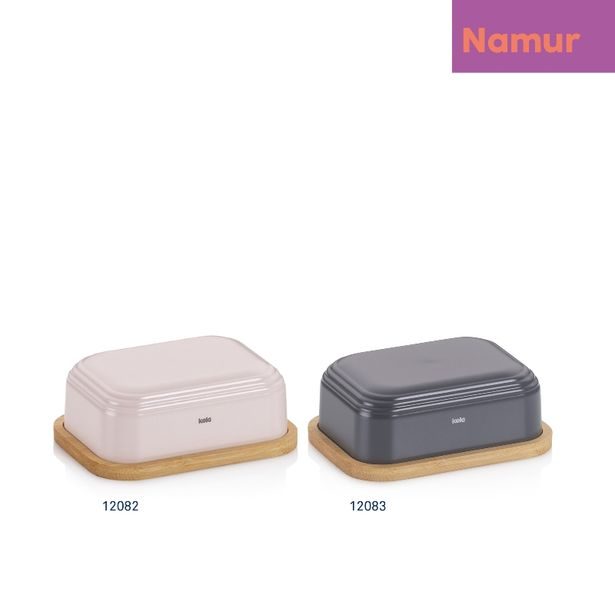 KELA Dóza na máslo Namur antracit 15,5x11,5x6cm KL-12083