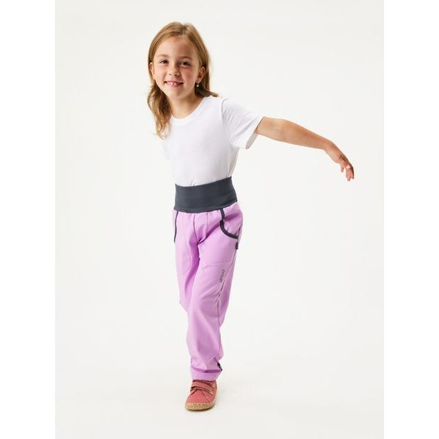 Dětské softshellové kalhoty bez zateplení Basic, Lila