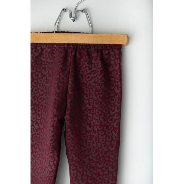 Thermo Legíny Lily Grey leopard Dark Red