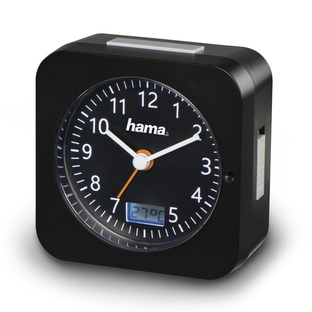 Hama Multi, budík řízený rádiovým signálem, černý