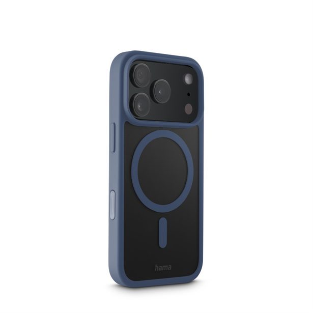 Hama Frame Protect, kryt pro Apple iPhone 17 Pro, magnetický, průhledný/modrý