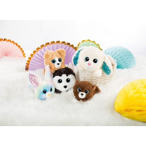 NICI Glubschis plyš Zajíček Rainbow Candy ležící, 15 cm