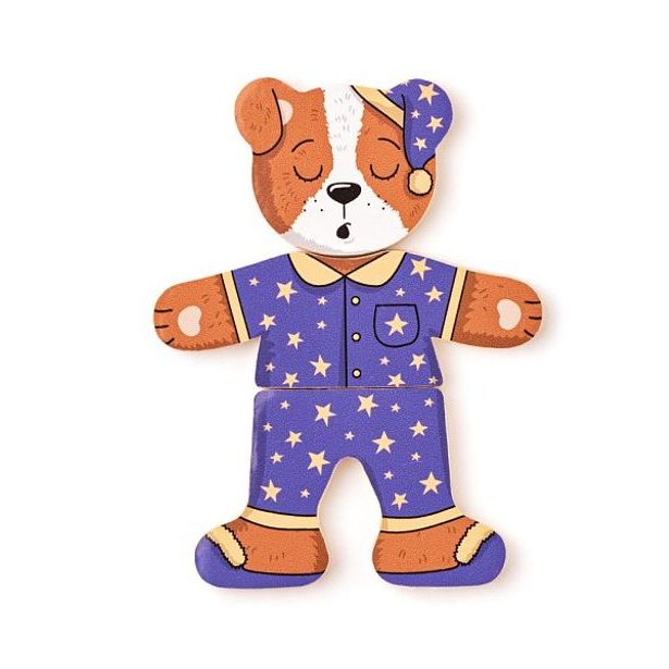 Puzzle šatní skříň "Pejsek", 18 dílů