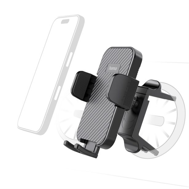 Hama držák mobilu do auta, připevnění ke kulaté ventilační mřížce, otočný o 360°, univerzální