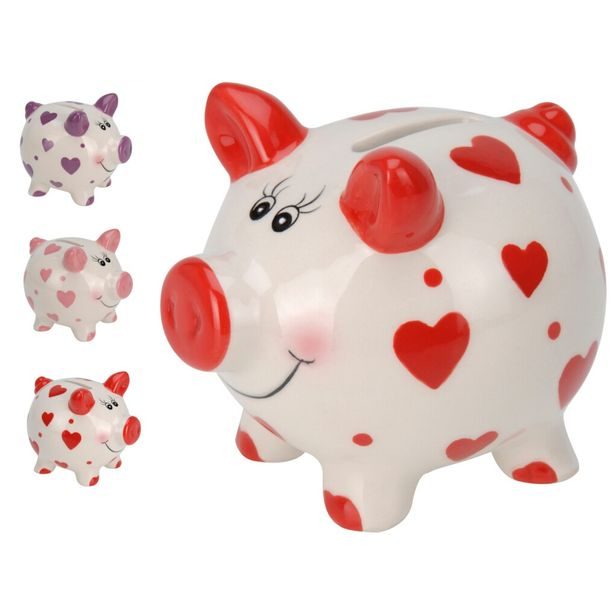 pokladnička PRASÁTKO SRDCE, 3 druhy