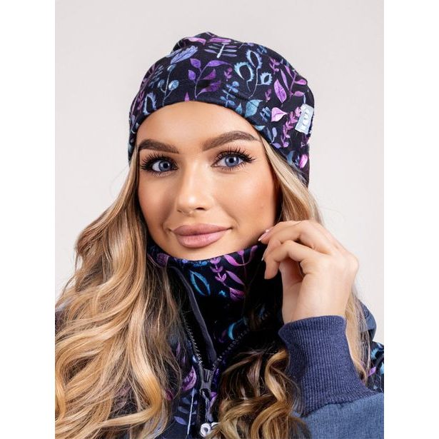 Unuo, Dámský nákrčník z fleecu, Lístečky