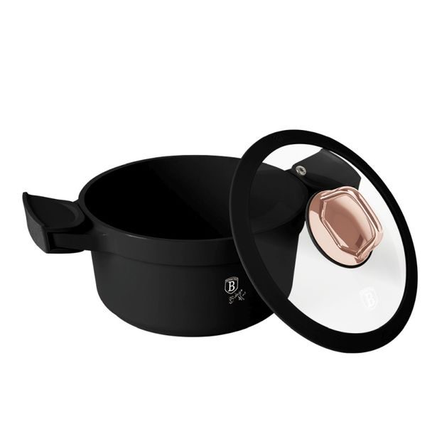 BERLINGERHAUS Kastrol s titanovým povrchem a poklicí 20 cm Black Rose Collection BH-1456
