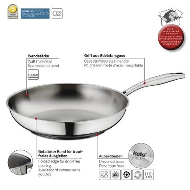 KELA Pánev nerez 18/10 FLAVORIA 28 cm KL-10189