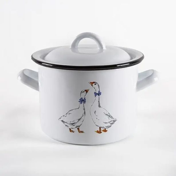 hrnec+PO d19cm, 4,0l HUSY, bílý smalt