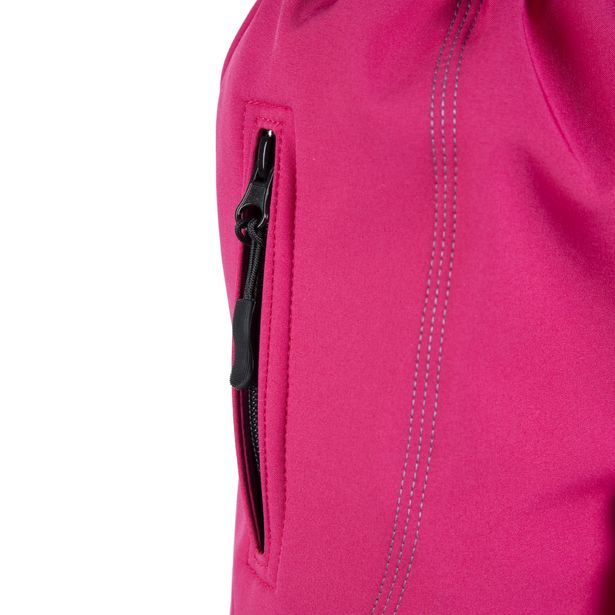 MODADETI_ADELLiNO Softshellové nepromokavé kalhoty podšité fleecem růžové