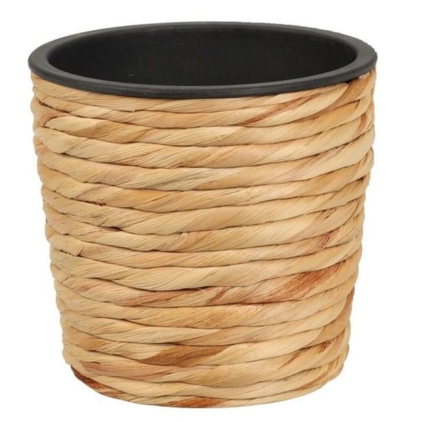 obal květ.d16x14cm, HS Collection, mořská tráva/plast