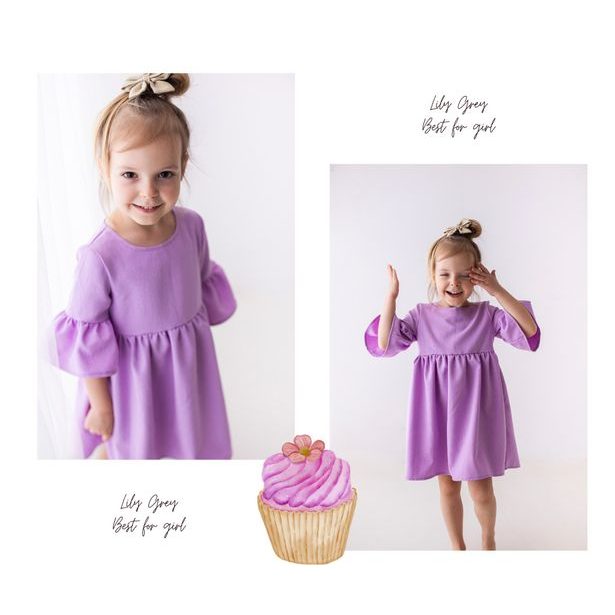 Dívčí slavnostní boho šaty lila