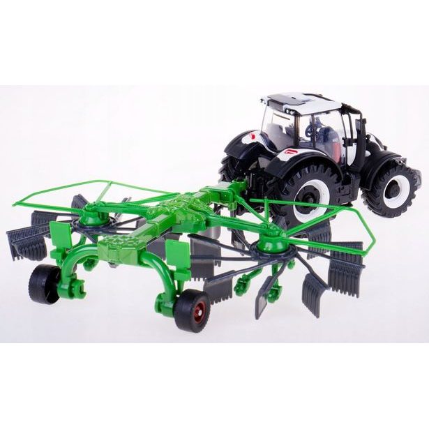 Bburago Farm 10cm Tractor with Trailer - Valtra N174 - Tipping Trailer