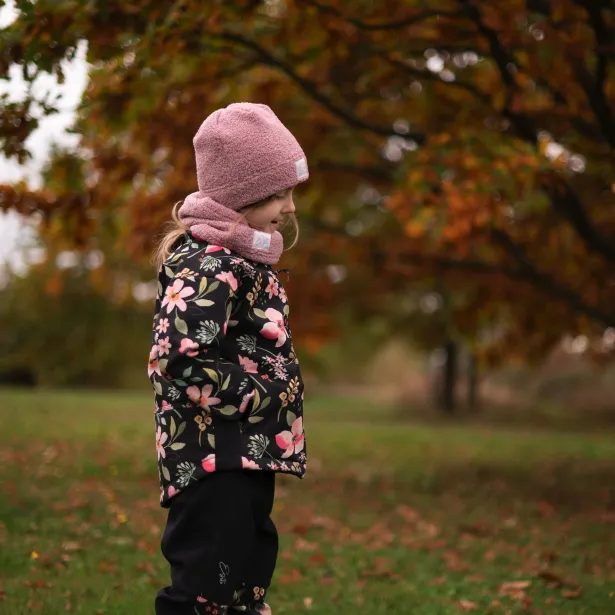 ESITO | Zimní čepice Teddy fleece double Cyclamen pink - růžová / 34