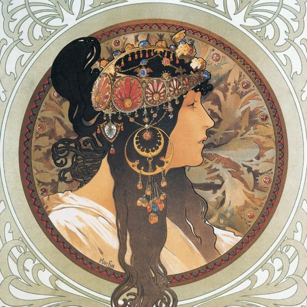 NOTIQUE Poznámkový kalendář Alfons Mucha 2027, 20 x 20 cm