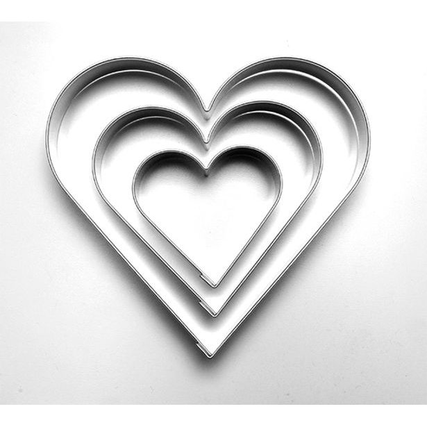 vykr. 0729 Srdíčka velká, sada-3ks