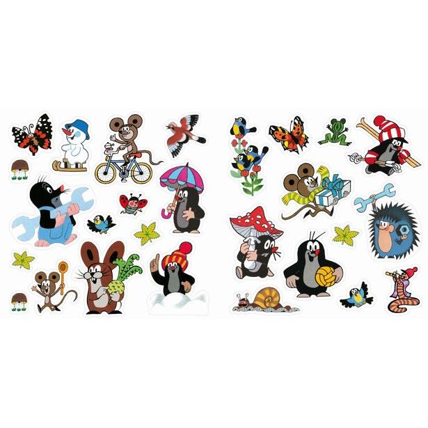 Samolepkové obrázkové album "Hraj si se samolepkami"- Krtek 1