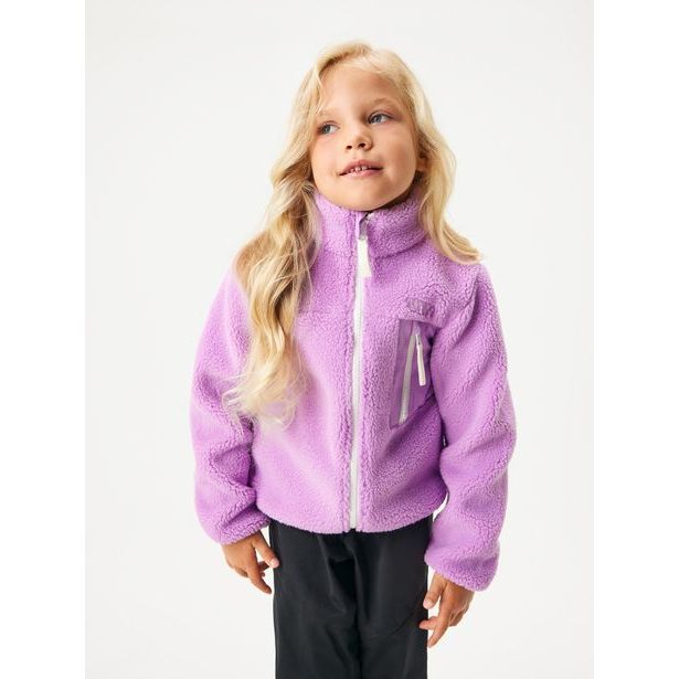 Unuo Dětská fleecová bunda Teddy, Lila