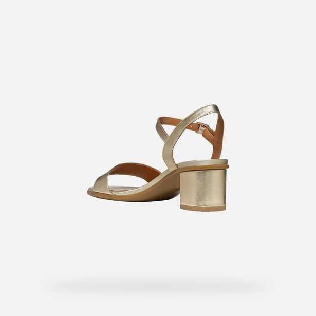 Zlaté dámské sandály Geox Aurely 50